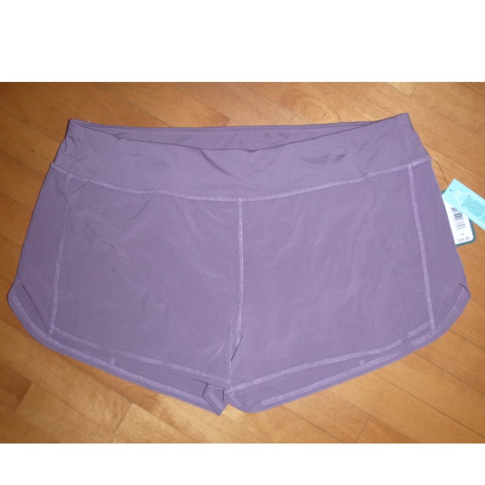 Womens MTA Sport Running Exercise Active Wear Shorts Size 3X Liner Dusty Plum NW